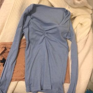 Light blue long sleeve top